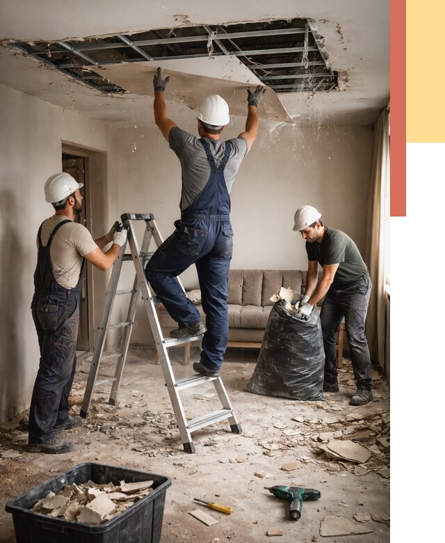 Демонтаж гипсокартонного потолка в Городце от 425 руб. за м2 — ОТДЕЛОЧНИК-Грд