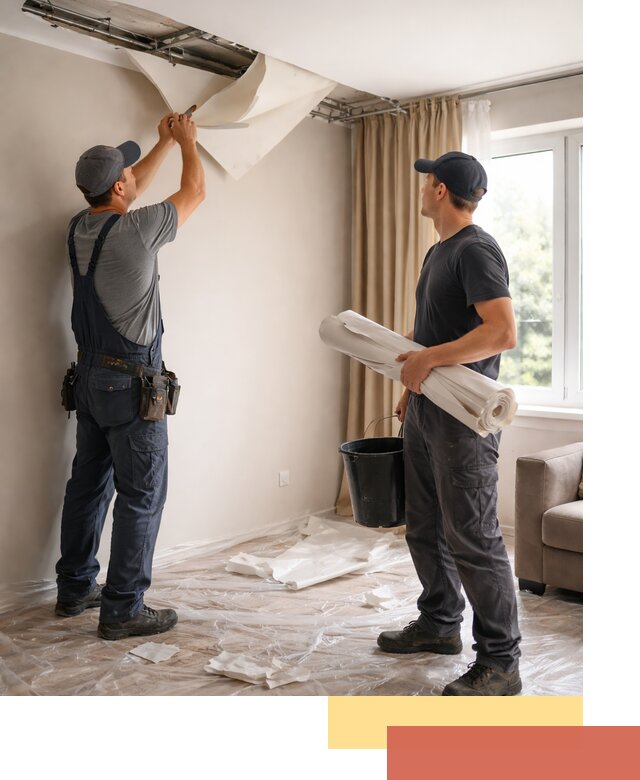 Демонтаж натяжного потолка в Городце быстро и аккуратно