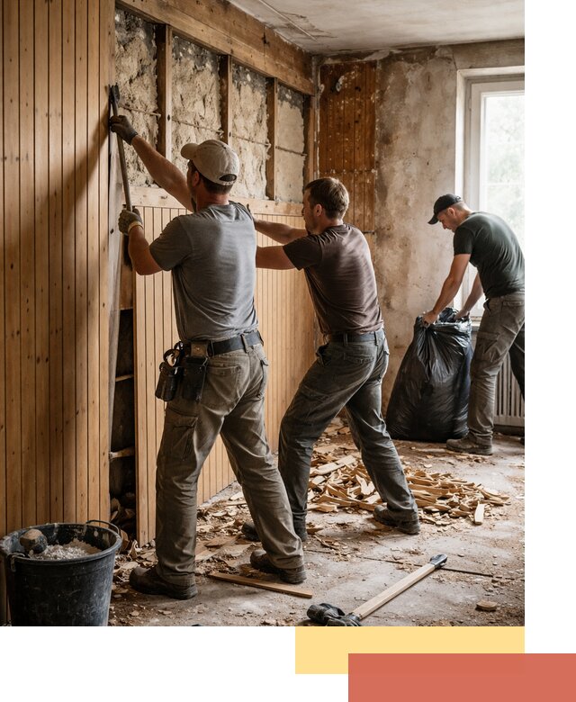 Демонтаж вагонки и вывоз материалов в Городце