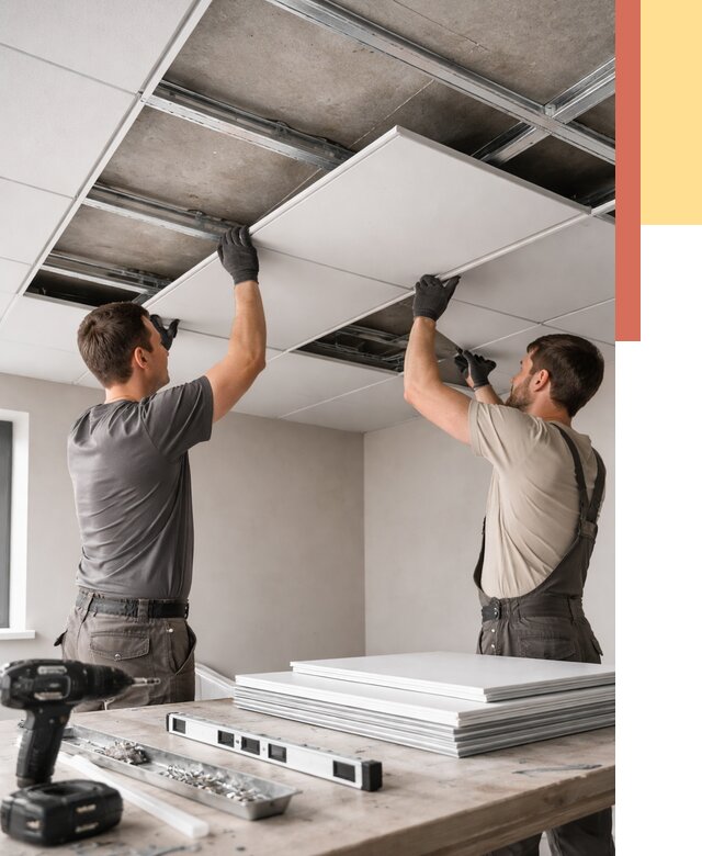 Монтаж кассетного потолка в Городце от 4555 руб/м2 — установка и сборка | ОТДЕЛОЧНИК-Грд