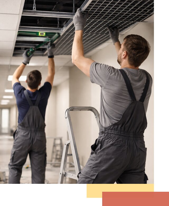 Монтаж потолка Грильято в Городце: установка под ключ качественно