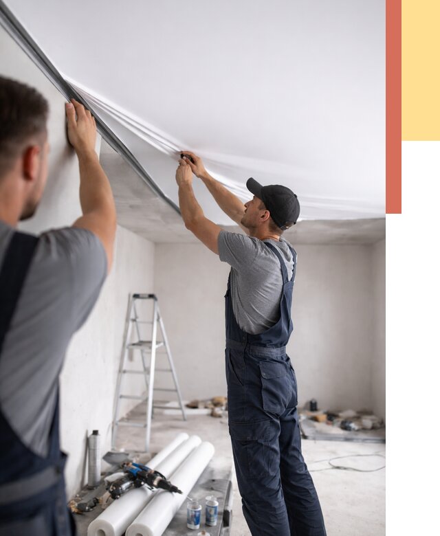 Монтаж матового натяжного потолка в Городце от 4555 руб./м² — быстро и недорого | ОТДЕЛОЧНИК-Грд