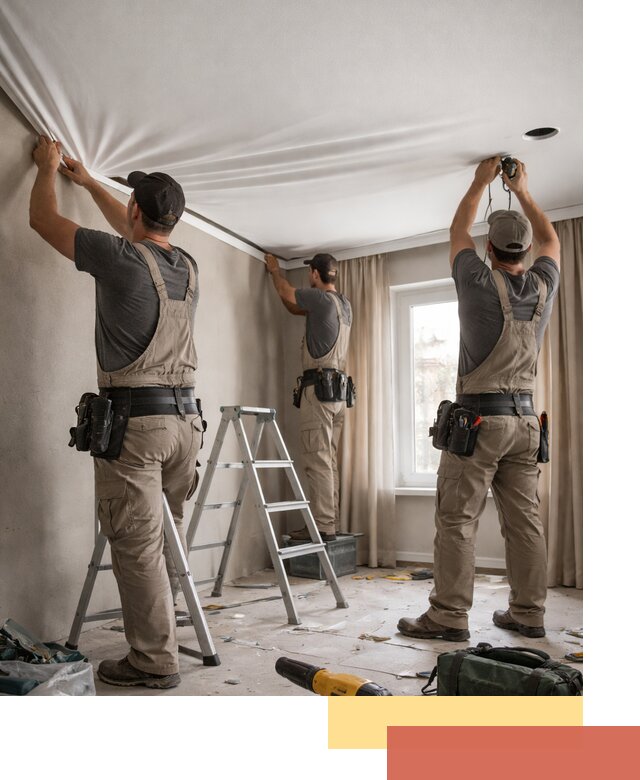 Монтаж матового натяжного потолка в Городце качественно и быстро