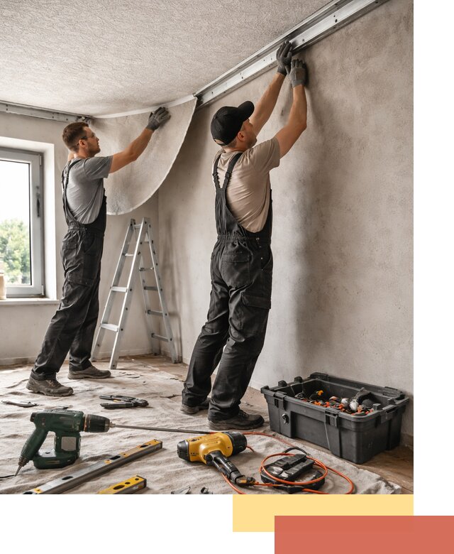 Монтаж фактурного натяжного потолка в Городце качественно и быстро