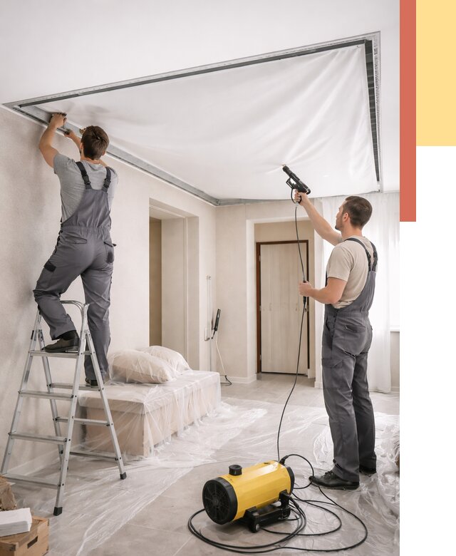 Монтаж натяжного потолка в прихожей в Городце от 2683 руб. под ключ | ОТДЕЛОЧНИК-Грд