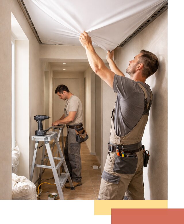 Монтаж натяжного потолка в прихожей в Городце