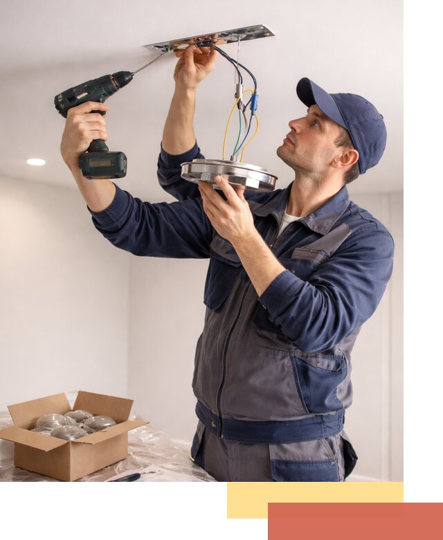 Установка люстры в натяжной потолок в Городце