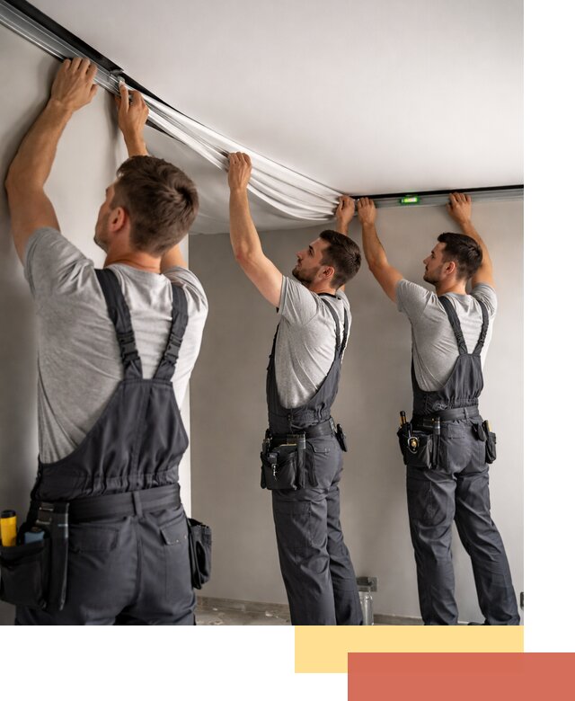 Теневые натяжные потолки в Городце: монтаж и отделка быстро и качественно