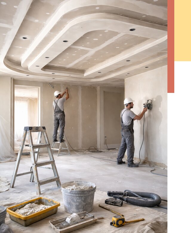 Многоуровневый потолок из гипсокартона в Городце от 759 руб. под ключ | ОТДЕЛОЧНИК-Грд