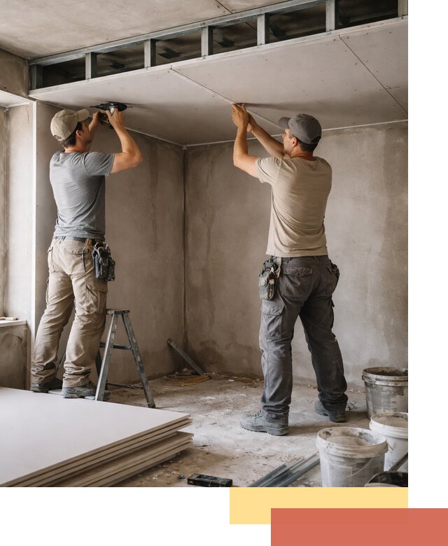 Короб из гипсокартона на потолке под ключ в Городце