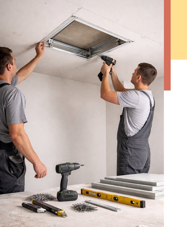 Установка люка в потолок ГКЛ в Городце от 2531 руб. под ключ | ОТДЕЛОЧНИК-Грд