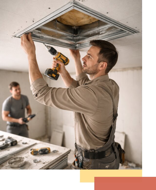 Монтаж люка в потолок из ГКЛ в Городце