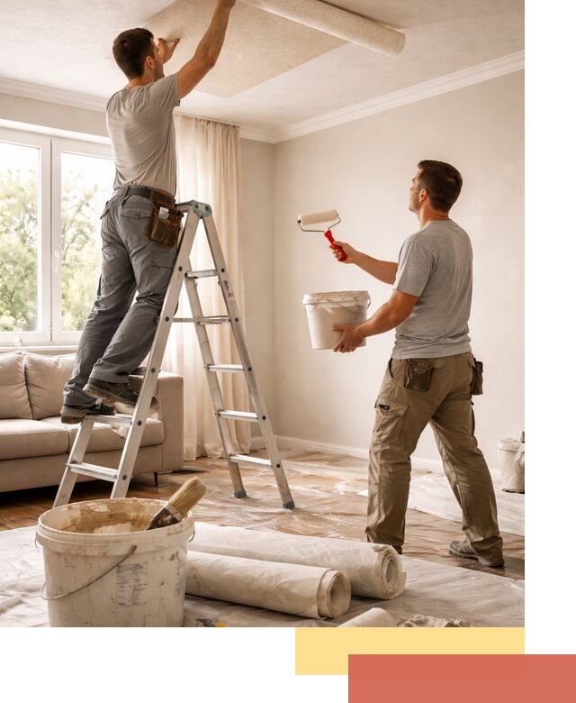 Поклейка обоев на потолок в Городце — качественно и быстро