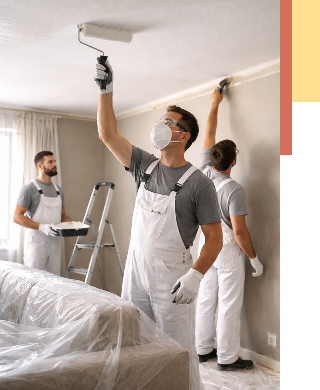 Покраска потолка водоэмельсионной краской в Городце от 2227 руб/м² — услуги под ключ | ОТДЕЛОЧНИК-Грд