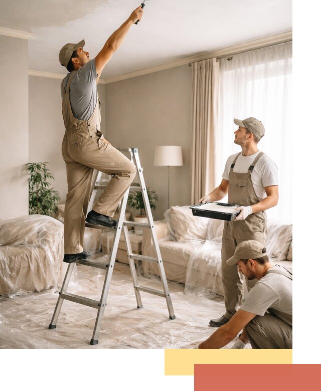 Покраска потолков акриловой краской в Городце качественно и быстро