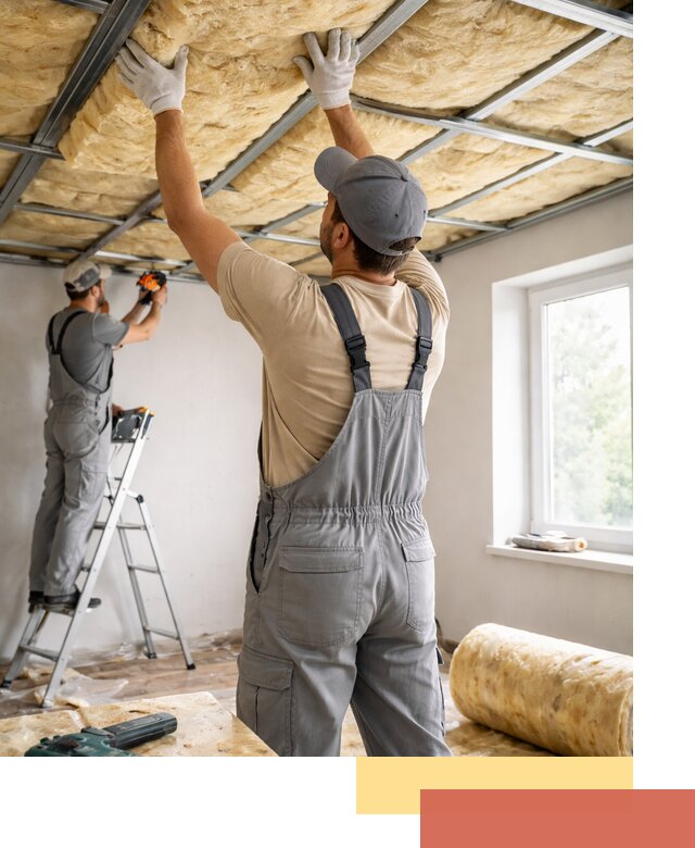 Утепление потолка под ключ в Городце качественно и быстро